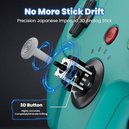 2 Pack Wireless N64 Controller for Switch 1 & 2, N64 Console, Cyan/Gunmetal | (Built-in Vibration) (Rechargeable) (3D Analog Stick), 2.4 GHz USB & N64 Receiver Made for Switch Online, Windows PC, macOS - color: Two Pack Gunmetal Grey/Cyan