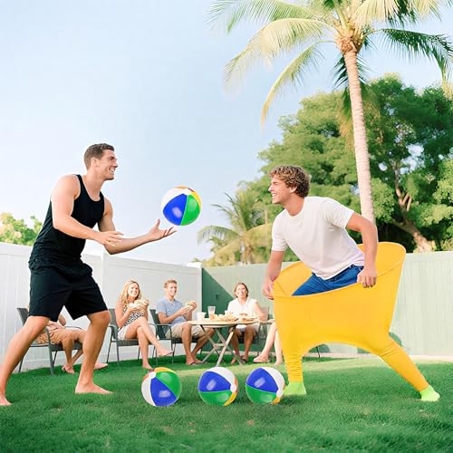 Granny Pants Yard Game Outdoor Party with Colorful Bouncy Balls & Air Pump Outdoor Group Games for Family & Friends
