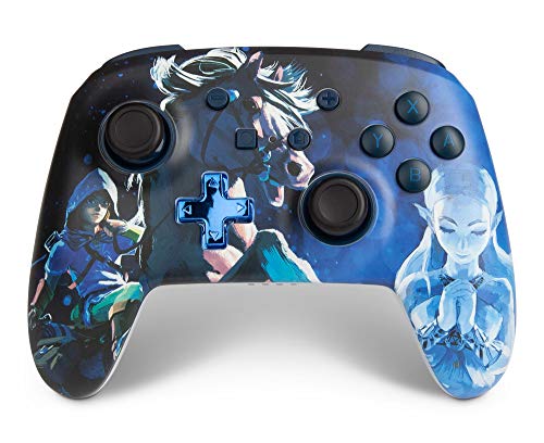 PowerA Enhanced Wireless Controller for Nintendo Switch/Switch 2 / Switch Lite/OLED Model - Legend of Zelda, Midnight Ride - Gamepad, game controller, Officially Licensed - color: Zelda Midnight Ride