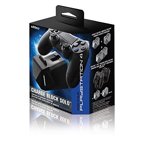 Nyko Charge Block Solo - Controller Charging Station with Patented Charge Dongle and Micro-USB/AC Power Cord for PlayStation 4 - style: Solo