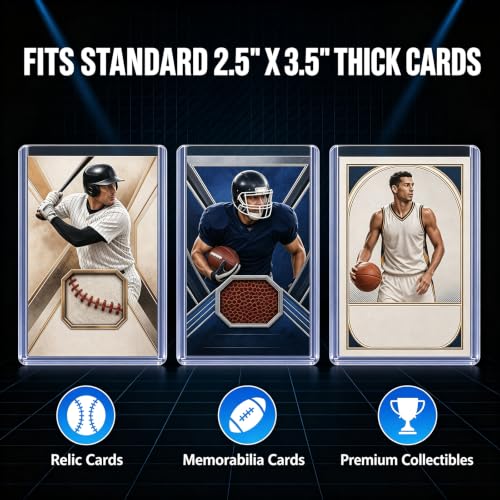 DEDC 20 Top Loader Thick Card Load Holder Storage for Trading Cards Sports Sleeves Hard Plastic 260 Point Protective Toploaders 3"x4" Rigid Memorabilia Collectibles - size: 260pt