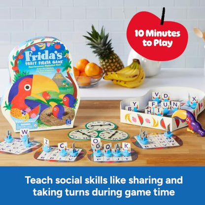 Educational Insights Frida's Fruit Fiesta - ABC Matching Games for Kids Ages 4-8, Alphabet Bingo Game for Kids, Toddler Board Games and Fine Motor Skills Toys, Preschool Letter Learning Alphabet Toys