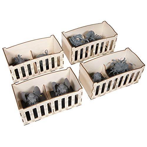 The Broken Token Mansions of Madness Compatible Mad Manor Crate - Wooden Storage Box with Multiple Trays and Dividers