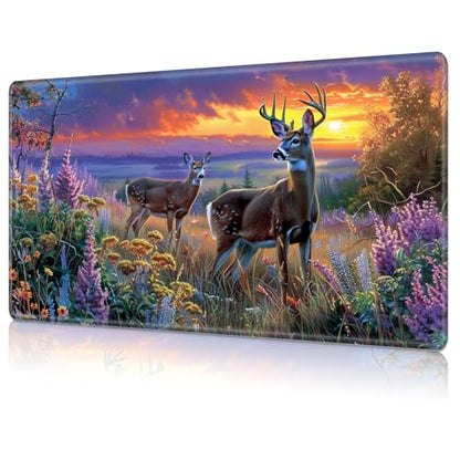 MTG Playmat,Game Play Mat for MTG TCG 24 x 14 inches Cards Game Playmats,Trading Card Game Stitched Play Mats Commander Deck Gaming Desk Mat Card Gameplay Mats,Elk Lavender - color: Elk Lavender, size: NO Zone