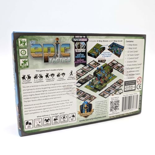 Tiny Epic Tactics Deluxe – Strategic Battle Royal Combat Board Game, 1-4 Players, Ages 14+, Modular 3D Terrain & Exclusive Content