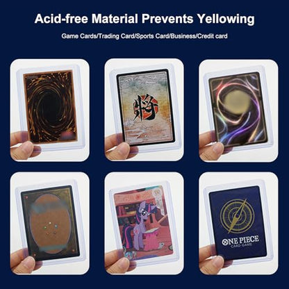 400 Premium Card Sleeves Top Loaders for Trading Cards,35pt Archival Quality Hard Plastic Protectors for TCG OCG Sports Cards Baseball Football Basketball,200 Rigid Toploaders with 200 Penny Sleeves