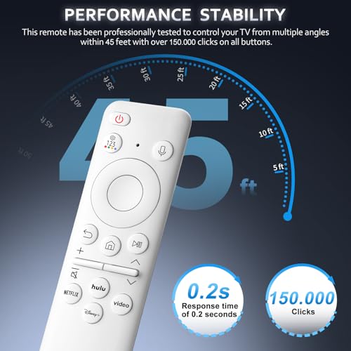 Rechargeable Voice Remote for Samsung-TV-Remote-Control-Replacement Compatible with Samsung Smart Solar Frame QLED Curved Crystal UHD OLED TVs - color: Rechargeable Remote for Samsung TV
