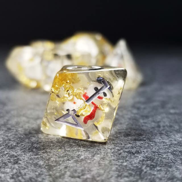 Sage's Portal Familiars and Reagents Resin DND Dice Set Polyhedral Dice Set for Dungeons and Dragons RPG Tabletop TTRPG (Snowman) - color: Snowman