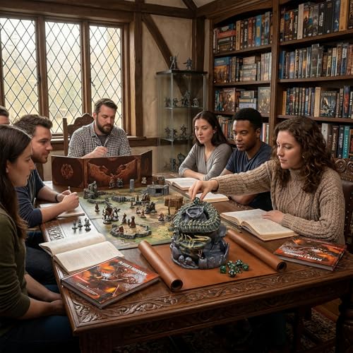 Azure 드래곤 주사위 타워, 다면체 주사위 7개, 던전 앤 드래곤(D&D), RPG 게임 및 테이블 탑 게임용, 주사위 롤러 타워