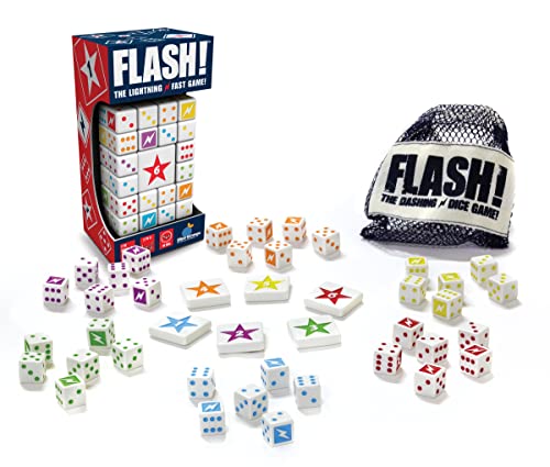 FLASH! Lightening Fast Party Family Dice Rolling game by Blue Orange Games, for 2-6 Players, Ages 7+