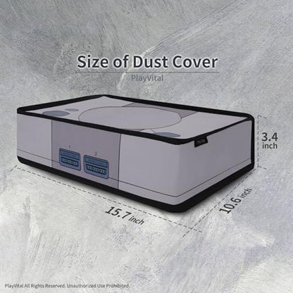 PlayVital Nylon Horizontal Dust Cover for ps5, Soft Neat Lining Dust Guard, Anti Scratch Waterproof Cover Sleeve for ps5 Console Digital Edition & Disc Edition - Retro 32 Bit Style - color: Retro 32 Bit Style