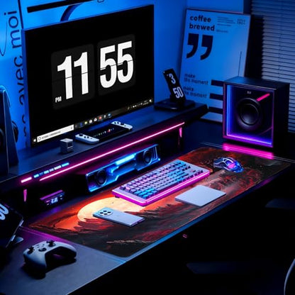 Gaming Mouse Pad, Desk Mat for Keyboard and Mouse, Large Mouse Pad for Desk, Computer Mousepad - color: Full Moon 2
