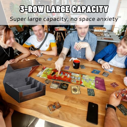 DEGDFSGR Card Game Storage Box for TCG MTG Commander Deck Box MTG Card Box Organizer Trading Card Case Magnetic Closure Creative Pattern Up to 2400 Cards, Black Cat Bookshelf Library - color: Black Cat Bookshelf Library
