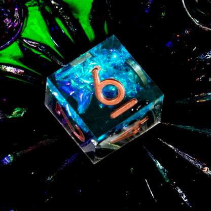 Sharp Edge DND Dice Set Handmade 7 Accessories Dice for Dungeons and Dragons TTRPG Games, Multi-Sided RPG Polyhedral Resin Sharp Edge Dice Roleplaying Games - color: Blue Dark