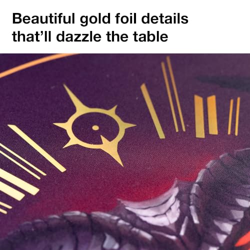 Alfies! The Whispering One – Legendary Crown Playmat | Hand-Foiled Gold Details | Perfect Trading Card Gift | Custom Shape Design | Compatible with Magic | MTG playmat