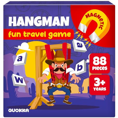 Magnetic Puzzles for Toddlers 3-5 - Kids Travel Toys for Boys and Girls | Magnet Hangman Game Kids Ages 4-8 - Travel, Road Trip, Plane, Car Ride - Magnetic Toddler Travel Toys - color: Hangman