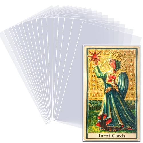 85 Pcs Tarot Card Sleeves 72 x 122mm, Clear Premium Protective Card Sleeves for Standard Tarot Decks (78 Cards + Extras)