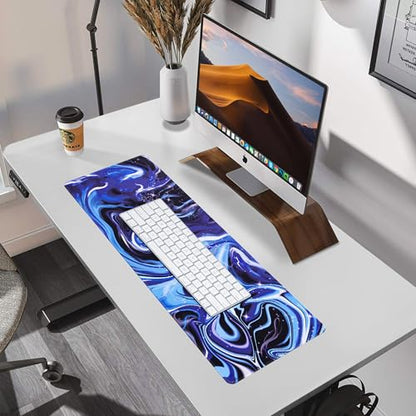 ALOANES Waterproof Gaming Mousepad Large Mouse Mat Non-Slip Rubber Base | Desk pad Keyboard Desk Mat for Computer, Office Home, Fluid Mat XL(31.50"x11.81"x0.12") - color: Fluid, size: 31.5L x 11.8W inches