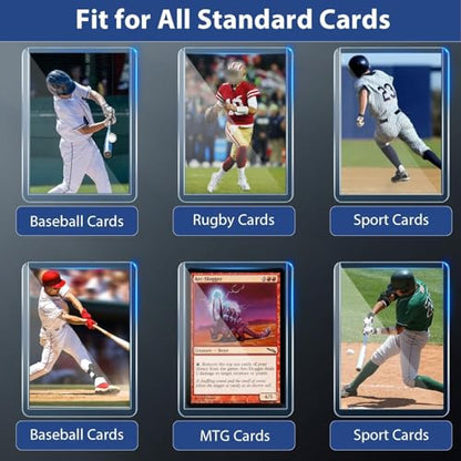 2000 Hard Plastic Card Sleeves, Premium Baseball Card Protectors, 3"x 4" Trading Cards Sleeves, Sports Game Cards Holder Top Cases (1000 Hard Sleeve + 1000 Soft Sleeve) - size: 1000 Hard Sleeves + 1000 Soft Sleeves