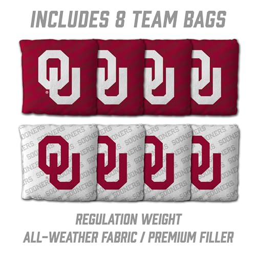 YouTheFan NCAA 2’ x 3’ Wood Cornhole Game with Logo Bags - color: Oklahoma Sooners