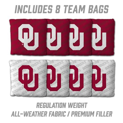 YouTheFan NCAA 2’ x 3’ Wood Cornhole Game with Logo Bags - color: Oklahoma Sooners