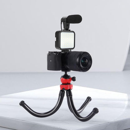 Octopus Tripod Microphone Fill Light Vlog Set Mobile Video Shooting Set