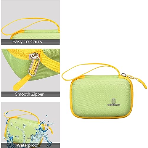 Tourmate Hard Storage Case for GoCube Edge, The Connected Electronic Bluetooth Cube - Award-Winning 3x3 Speen Cube (Box for Sale) - color: Green & Yellow