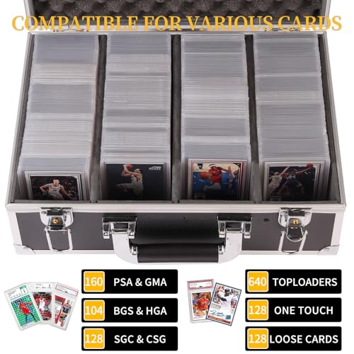 Toploaders Storage Box fits 3" x 4" 35pt Rigid Card, Trading Cards, Sports Cards，Graded Card ， (Holds 500+ Toploaders) (Black)