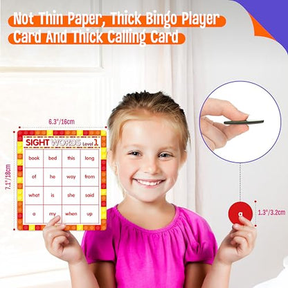 SpriteGru Sight Word Bingo Game, 120 Sight Words Learn to Read Level 1 & Level 2 Bingo Board Game Dolch's & Fry's Words Lists for Kindergarten and Preschool Kids 4-8, Perfect for Classroom & at Home - style: Sight Word Bingo Game Level 1-2