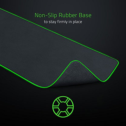 Razer Goliathus Extended Chroma Gaming Mousepad: Customizable Chroma RGB Lighting - Soft, Cloth Material - Balanced Control & Speed - Non-Slip Rubber Base - Classic Black - size: 11.6L x 36.3W inches