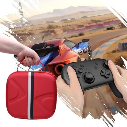XANAD 2-in-1 Controller Case for Xbox/Playstation/Nintendo Switch/PowerA/ELISWEEN/GameSir/Diswoe/TIANHOO Wireless Controller - Hard Travel Protective Carrying Storage Bag(Red) - color: Red