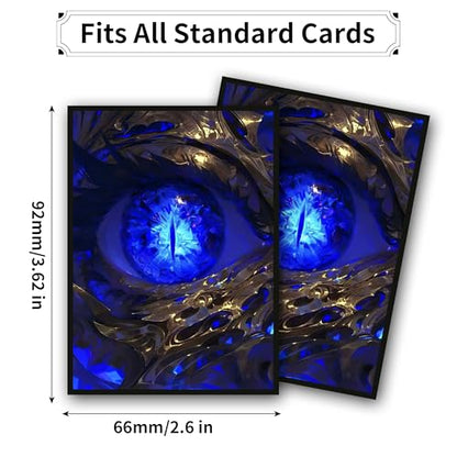 MTG Card Sleeves, Ultra Clear Front & Matte Finish Back, 100 Count Standard Size Matte Art Sleeve for Magic The Gathering - color: Blue Longan