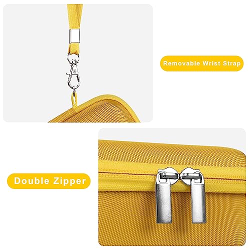 Canboc Carrying Case for Canon PowerShot G7 X Mark III/ G7X Mark II/ G7X Digital Camera, Point and Shoot Vlogging Camera Bag, Zipper Mesh Pocket fits USB Cable, Batteries, Yellow - color: Yellow