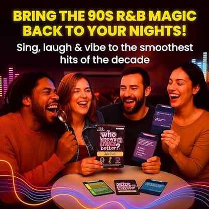 Quokka Who Knows Lyrics Better? 110 Throwback Questions – Back to 90s R&B – Ultimate Music Trivia and Singing Game for Adult & Family Party Games – Fun Lyric Challenge for Teens, Girls & Game Nights - color: Lyrics Rnb Ext