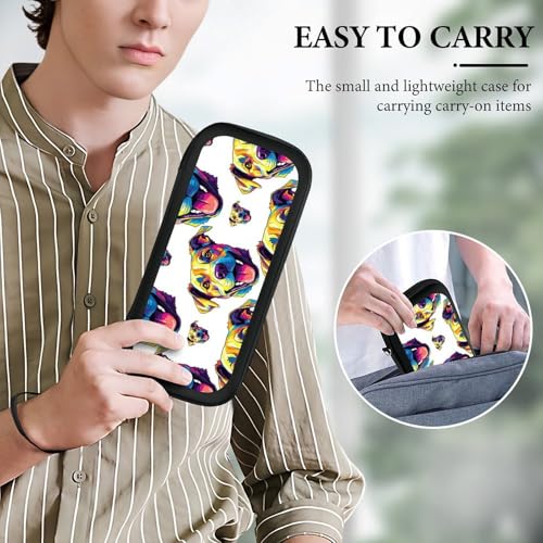 PPIKTC Carrying Case Compatible with Nintendo Switch, Travel Storage Holder Bag with 15 Game Cartridges, Watercolor Dog - color: Design (337)