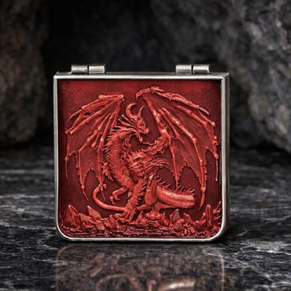 7-in-1 Metal Spinner DND Dice Set subitable for Dungeons & Dragons – Pocket Flip Rotating Dice with D4 D6 D8 D10 D12 D20 D% – Gaming Accessory with Magnetic Iron Box（Red） - color: Red