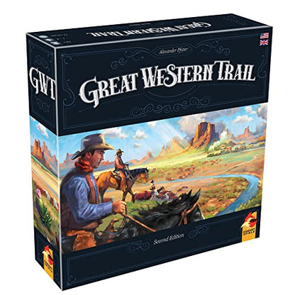 Asmodee Great Western Trail 2nd Edition Board Game - Epic Strategy Board Game for Ranchers and Adventurers, Family Game for Kids & Adults, Ages 12+, 1-4 Players, 75-150 Min Playtime