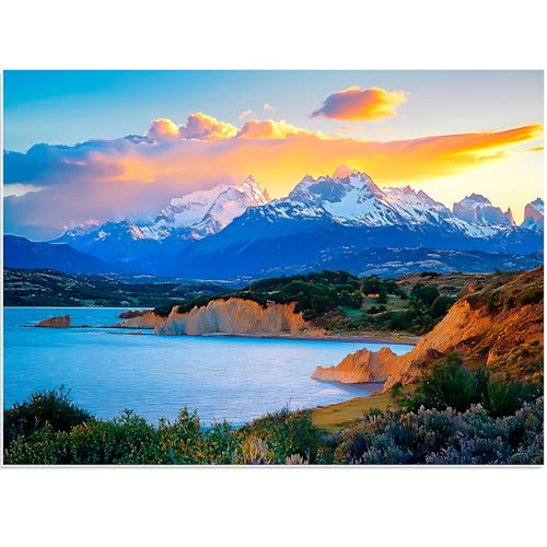500 Pieces Puzzles for Adult, Jigsaw Puzzle 500 Piece for Seniors Puzzle Mountain Lake, Challenging Puzzle Gift for Mom Dad Friend Family Activity Games Nights Home Decor Wall Art 20.5x15IN - style: Mountain