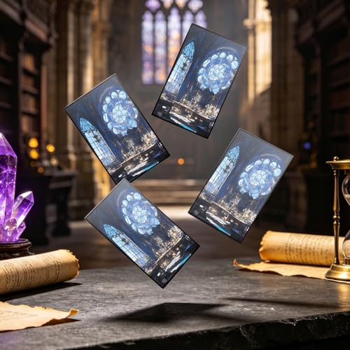 MTG Card Sleeves -Meticulous Archive- Surveil Lands - Ultra Clear Front & Matte Finish Back, 100 Count Standard Size Matte Art Sleeve for Magic the Gathering - color: Meticulous Archive