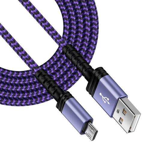 Micro USB Charging Cable, 6FT Android Charger Cord Fast Charging Cable | USB to USB B Male for Samsung Galaxy S6 S7 Edge,Kindle,Android & Windows Smartphones, PS4 and More-Purple - color: Purple, style: Micro USB Cable