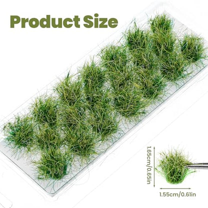 20 Pcs Static Grass, Miniature Diorama Supplies, DIY Diorama Grass, Model Train Scenery for Trains, Railways, Sand Table Scenes, War Terrain (Autumn Green)