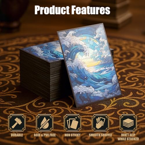 MTG Card Sleeves - Island - Ultra Clear Front & Matte Finish Back, 100 Count Standard Size Matte Art Sleeve for Magic The Gathering - color: Island