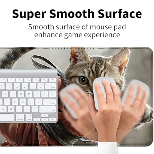 Cute Cats for MTG & TCG Playmat Mouse Pad,BFDHGQZC 24" x 14" Game Mat for MTG/RPG/CCG Trading Card Game Playmats Table Mat Perfect for Card Games Video Games Computer Office - color: Cute Cats