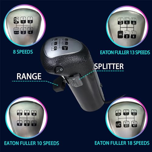 HCXLELD USB Truck Simulator Shifter Knob for ATS & ETS2 compatibled with Logitech G25 G27 G29 G920 G923 Thrustmaster TH8A Fanatec SQ Moza PXN or other DIY shifter