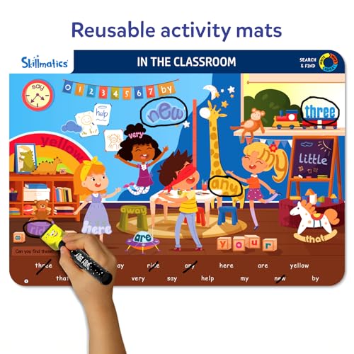 Skillmatics Search and Find Sight Words Educational Game - Reusable Preschool Learning Activities, Perfect for Toddlers & Kids Who Love Toys, Builds Vocabulary, Gifts for Ages 4, 5, 6, 7 - style: Search & Find Sight Words