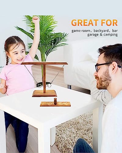 Ring Hook Games for Adults,Hook and Ring Game,Yard Games,Patio Decor,Wooden Hook and Ring Game for Bars,Home,Party,15.5" X 13" Large Size. - size: Large-L