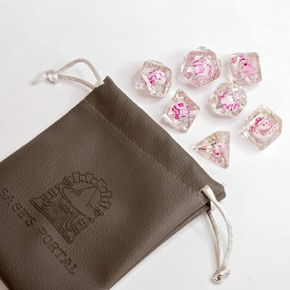 Sage's Portal Familiars and Reagents Resin DND Dice Set Polyhedral Dice Set for Dungeons and Dragons RPG Tabletop TTRPG (Kitty Treats) - color: Kitty Treats