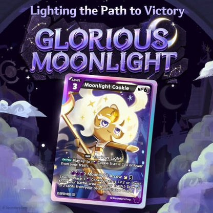CookieRun TCG: Starter Deck - Glorious Moonlight - Purple Legendary Cookie Moonlight, Ready-to-Play Character Deck, Braverse Trading Card Battle Game - color: Purple