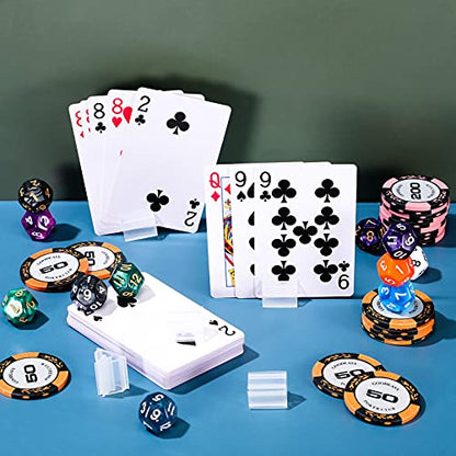 Maitys 30 Pieces Game Card Stands Plastic Card Stands DIY Board Stand for Party Favor (Transparent)