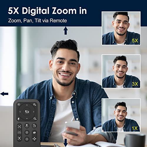 Angetube 2K Webcam for PC/Laptop/Mac, 1080P Computer Camera with RingLight | Remote, Low-Light Correction, 2 Mics and Privacy Cover, Auto Focus Digital Zoom, HDR Web Camera for Zoom/Skype/Teams